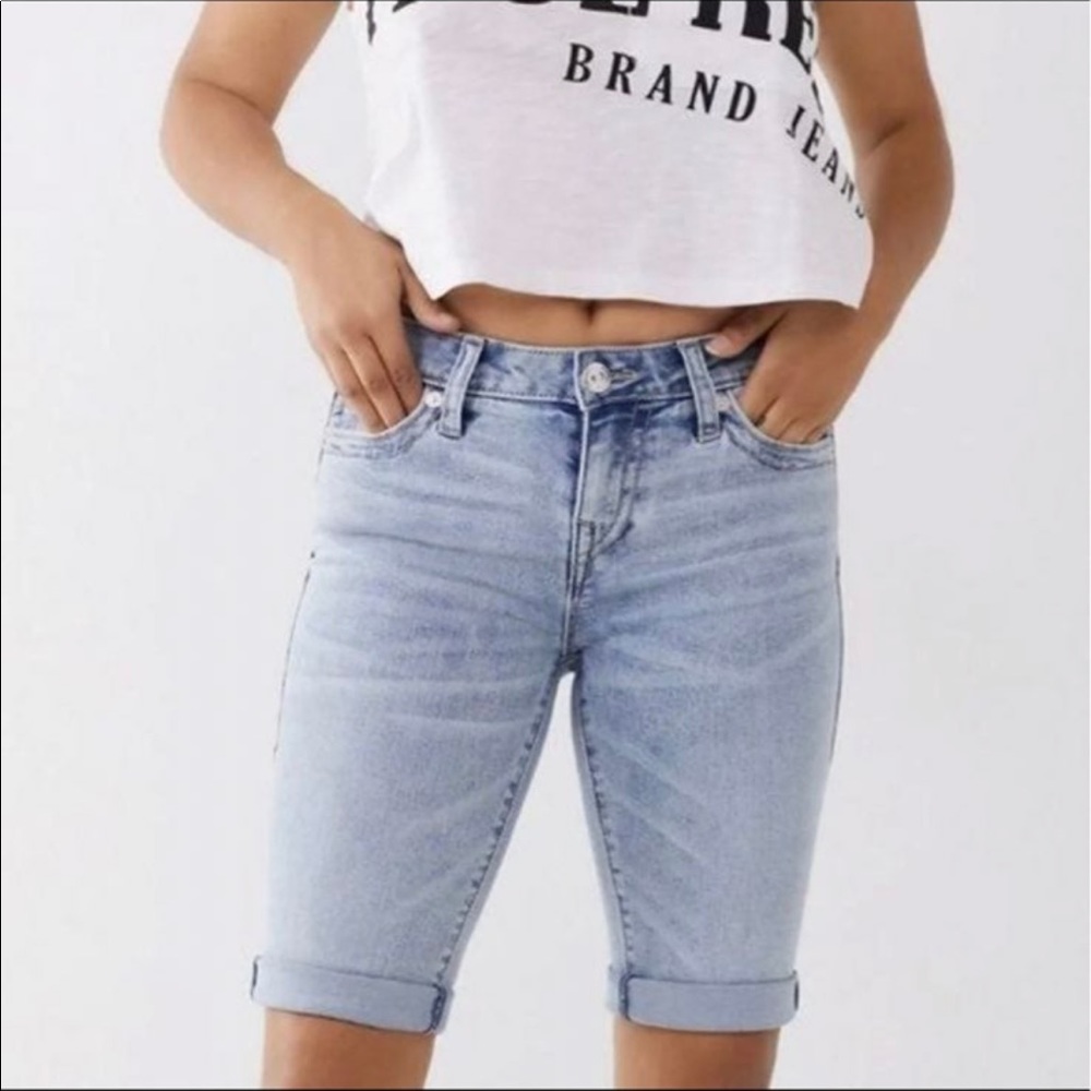 Women’s True Religion Riley Knee Shorts Size 28 NWT